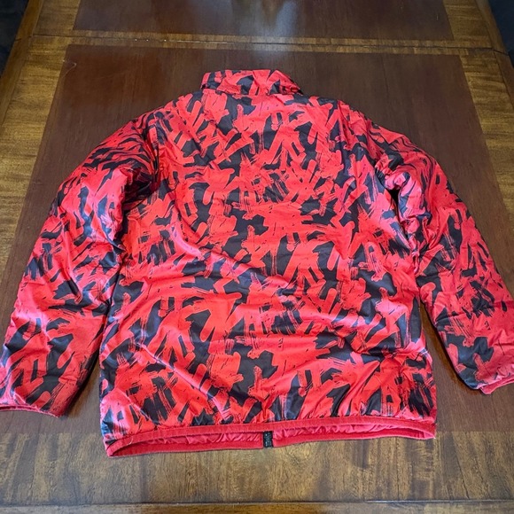 Burton DryRide Snowboard Jacket Red Black Abstract Pattern Snow Ski Coat - Picture 5 of 5